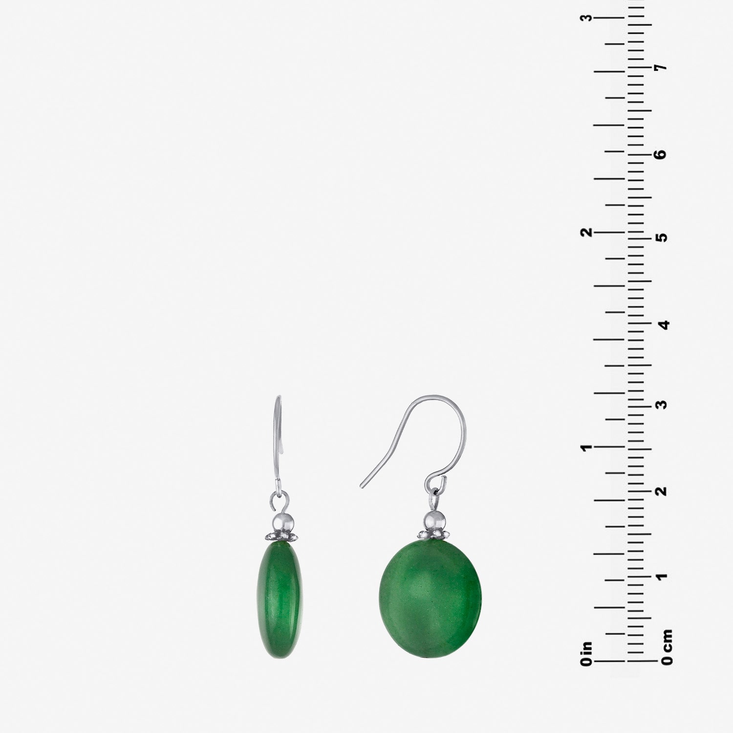 Silver Treasures Genuine Stone Womens Sterling Silver Drop Earrings
