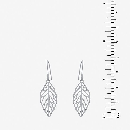 Silver Treasures Womens Sterling Silver Drop Earrings
