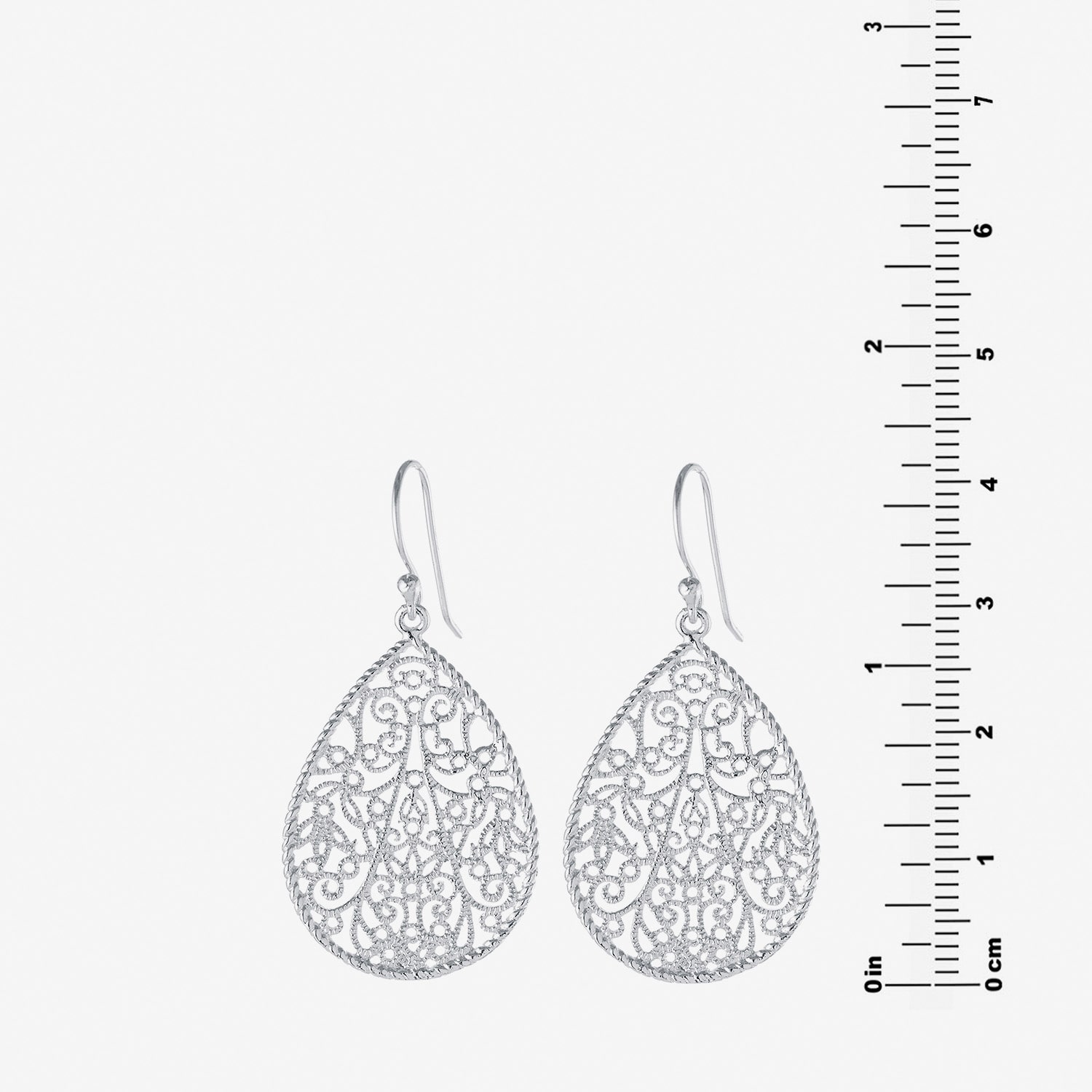 Silver Reflections Womens Pure Silver Over Brass Drop Earrings