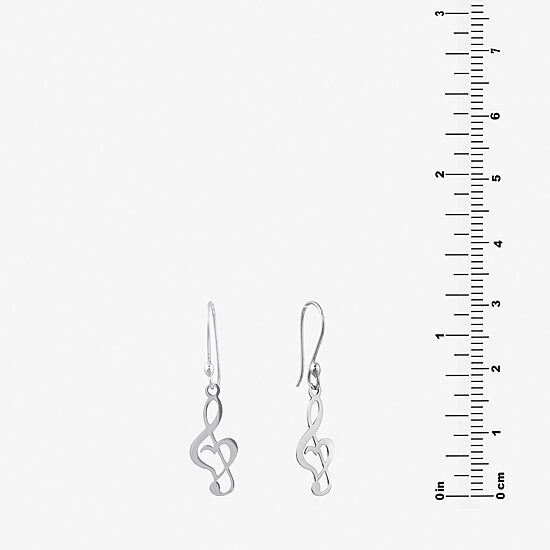Silver Treasures Womens Sterling Silver Drop Earrings