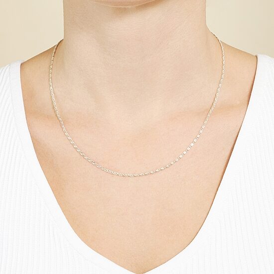 Silver Reflections Pure Silver Over Brass 18 Inch Link Chain Necklace