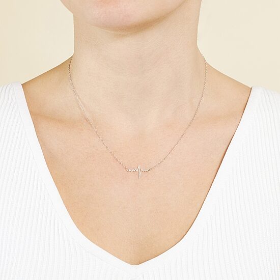 Silver Treasures Womens Sterling Silver 16 Inch Pendant Necklace