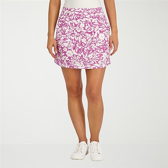 Stella Parker Womens Floral Knit Skirt Swimsuit Cover-Up