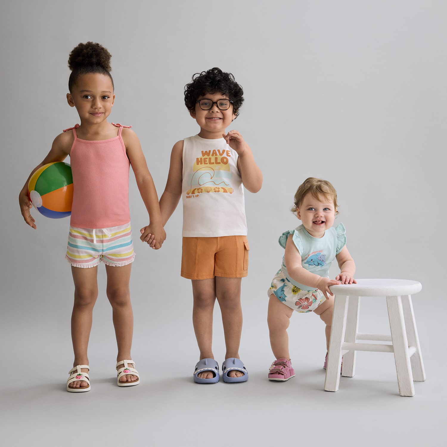 Okie Dokie Toddler & Little Girls Straight Neck Sleeveless Tank Top