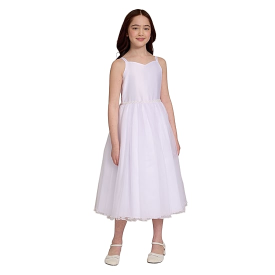 Bonnie Jean Little & Big Kid Girls Lace Short Sleeve Satin Fit + Flare Dress