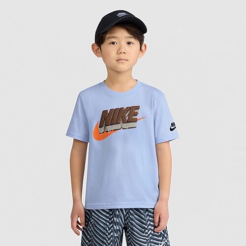 Nike Little Boys Crew Neck Short Sleeve Regular Fit Graphic T-Shirt, 7, Blue
