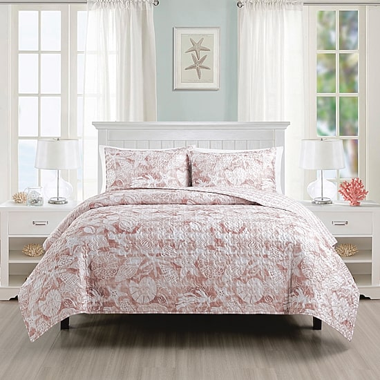Richmond Park Cabana Coral 3-pc. Quilt Set