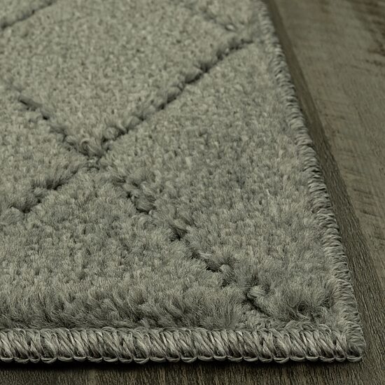 Maples Diamond Gray Indoor Rectangular Runner