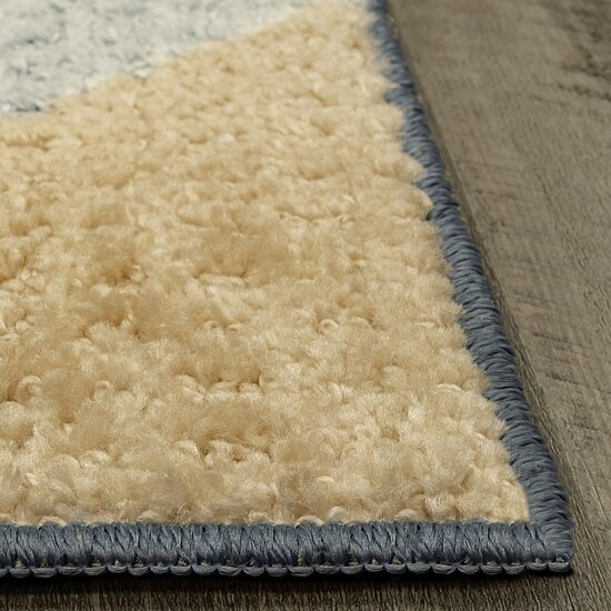 Maples Blue Geo Indoor Rectangular Runner