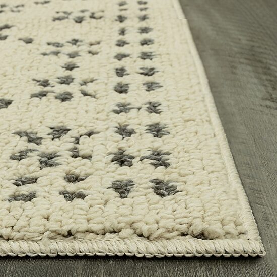 Maples Star Gray Indoor Rectangular Runner