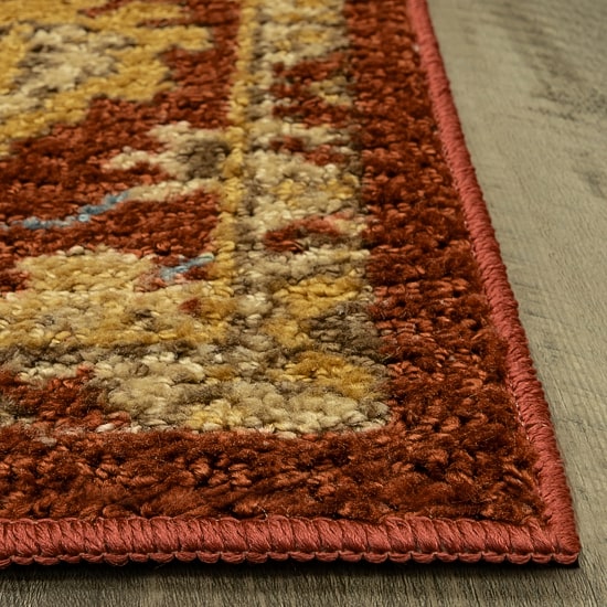 Maples Persian Red Floral Indoor Rectangular Accent Rug
