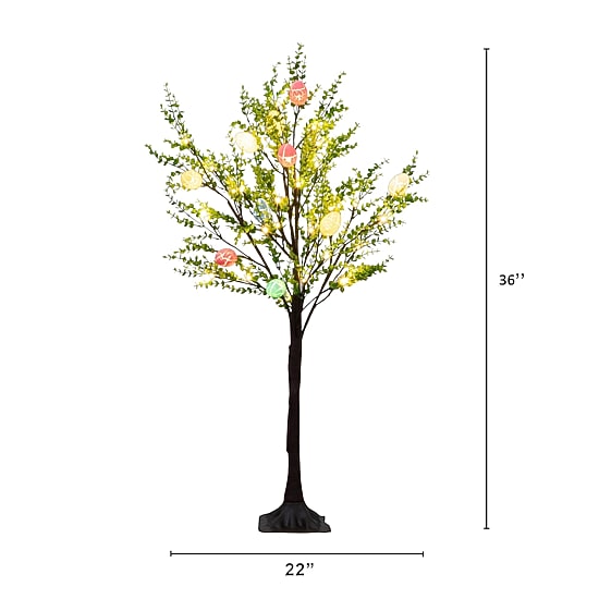 Nearly Natural 3ft Easter Egg Twig With Greens Lighted Indoor Artificial Tree
