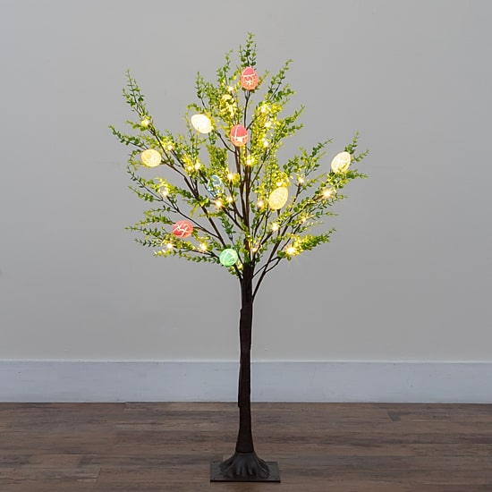 Nearly Natural 3ft Easter Egg Twig With Greens Lighted Indoor Artificial Tree