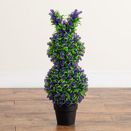 Nearly Natural 31" Bunny Shaped Lavender Artificial Plant