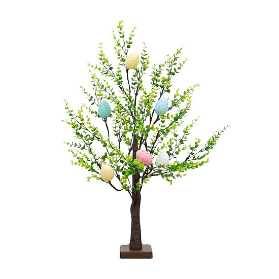 Nearly Natural 2ft Easter Egg Twig With Greens Indoor Artificial Tree