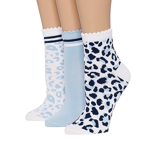 Mixit Womens Multi-Pack 3 Pair Quarter Ankle Socks