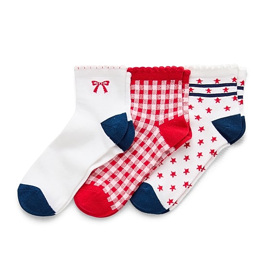Mixit Womens Multi-Pack 3 Pair Quarter Ankle Socks