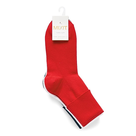 Mixit Everyday Essential Womens 3 Pair Turncuff Socks