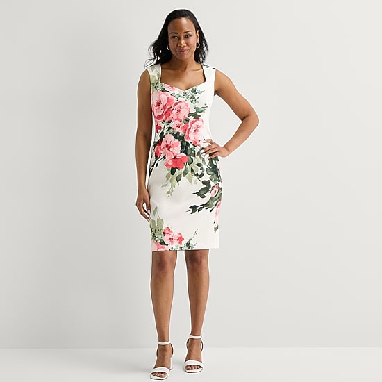 Maya Brooke Womens Abstract Jacket Dress