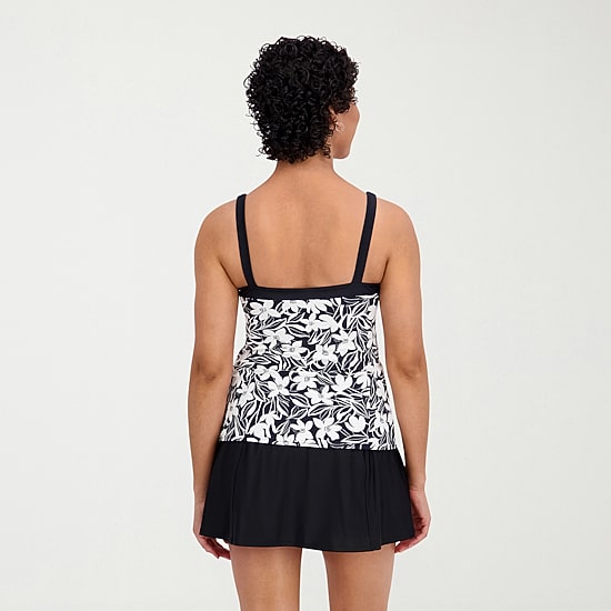 ZeroXposur Womens Comfort Straps Floral Tankini Swimsuit Top