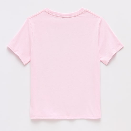 Disney Collection Girls Crew Neck Short Sleeve Regular Fit Princess Graphic T-Shirt