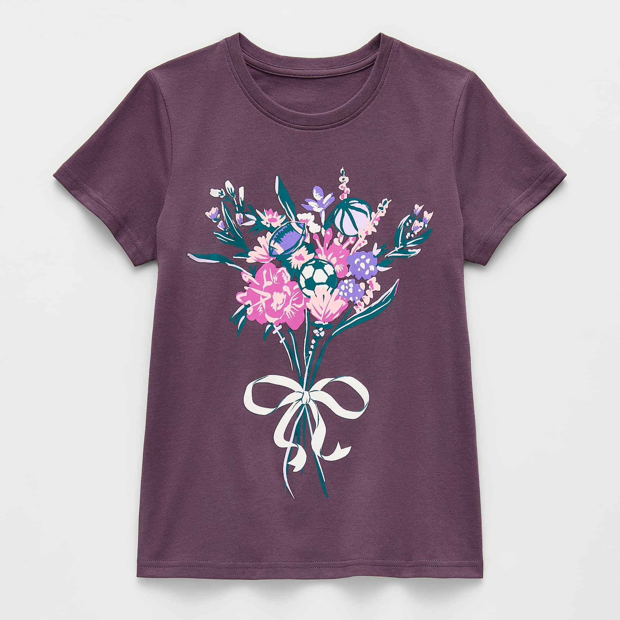 Xersion Little & Big Kid Girls Crew Neck Short Sleeve Regular Fit Graphic T-Shirt