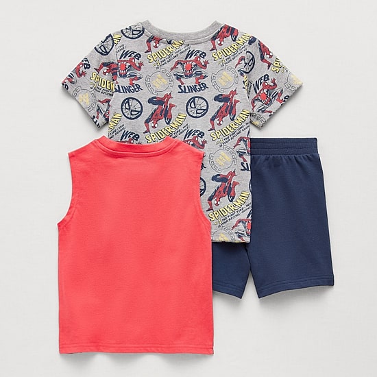 Toddler Boys Marvel Spiderman 3-pc. Short Set