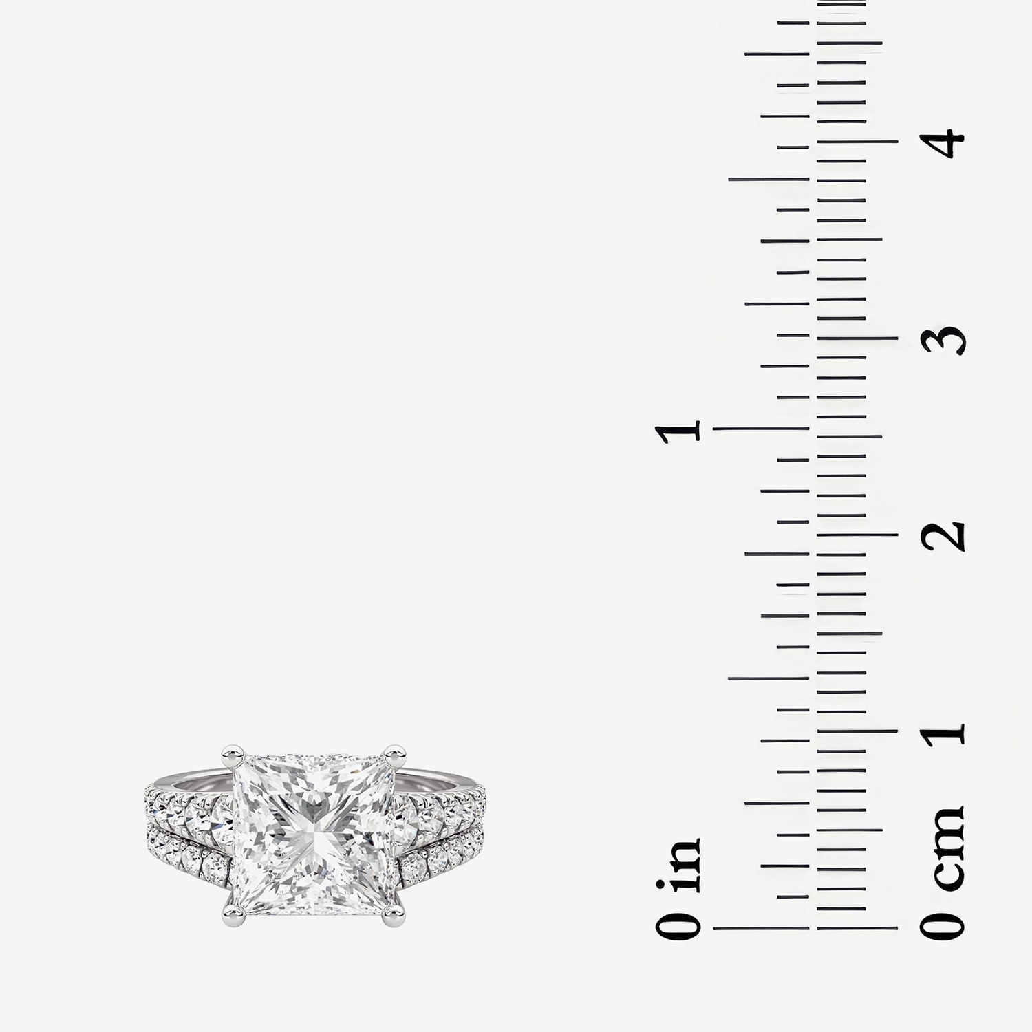 Grown Gorgeous (F / Vs2) Womens 4 5/8 Ct. T.W. Lab White Diamond 14K Gold Side Stone Bridal Set