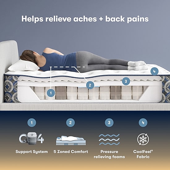 The Serta Perfect Sleeper Mondale 13.5" Plush Tight Top - Mattress + Adjustable Base