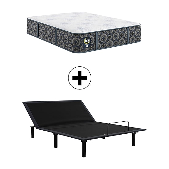 The Serta Perfect Sleeper Morningdale Hybrid 14.5" Plush Tight Top - Mattress + Adjustable Base