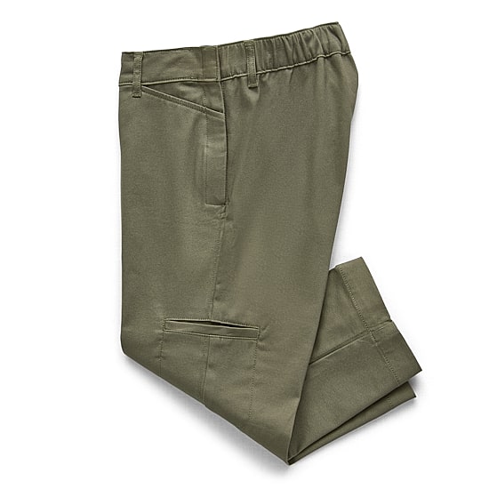 St. John's Bay Womens Easy-on + Easy-off Hidden Access Opening Slim Mid Rise Capri Pant