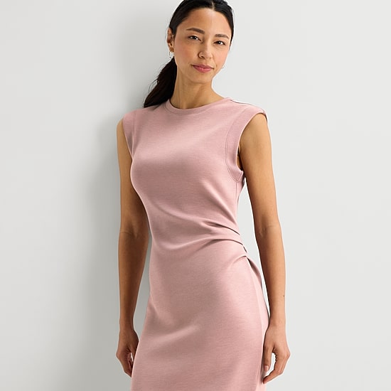 Stylus Womens Crew Neck Sleeveless Sheath Dress