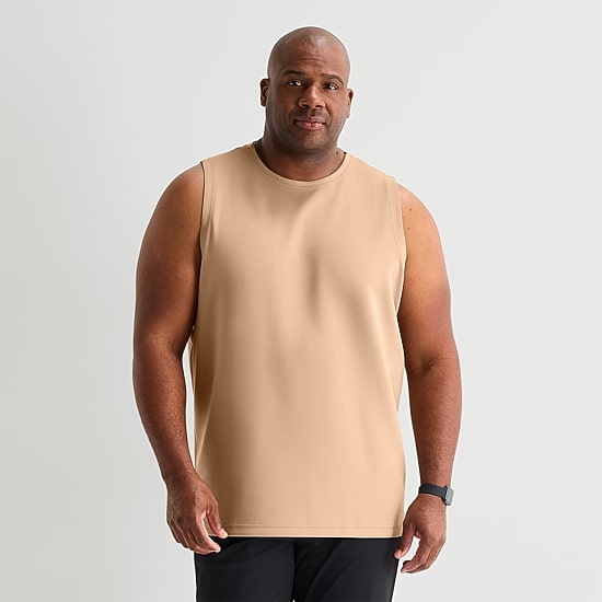 Stylus Mens Crew Neck Sleeveless Big and Tall Muscle T-Shirt