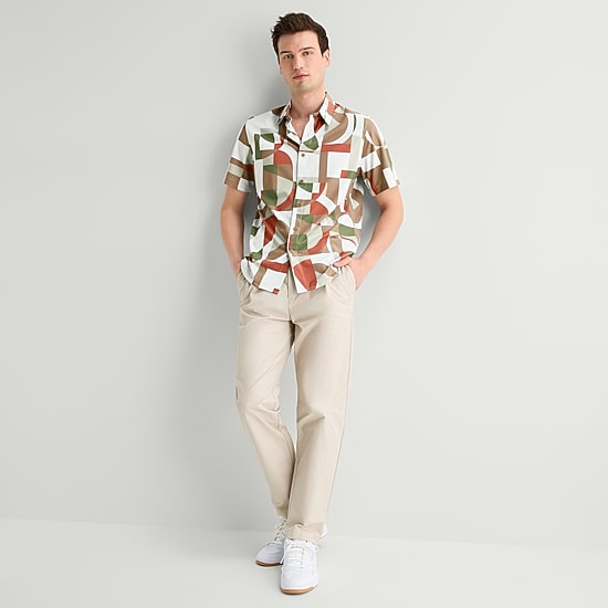 Stylus Mens Short Sleeve Regular Fit Button-Down Shirt