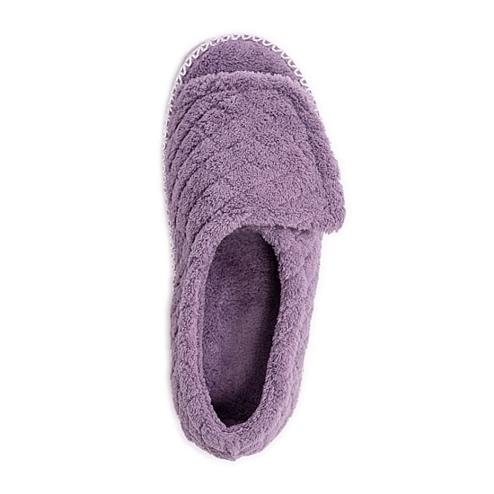 Muk Luks Marylou Micro Chenille Womens Memory Foam Slip-On Slippers