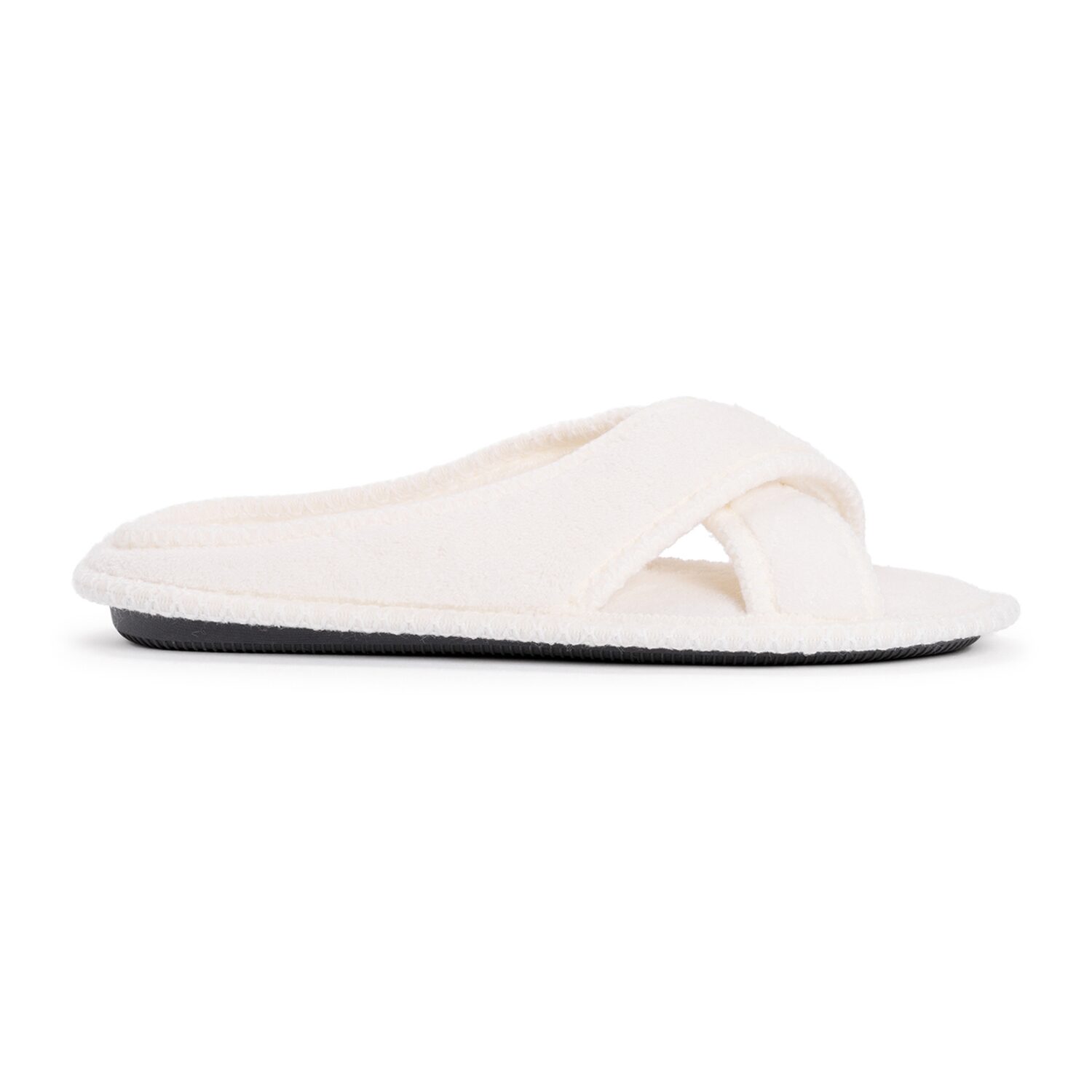 Muk Luks Ada Crossband Womens Memory Foam Slip-On Slippers