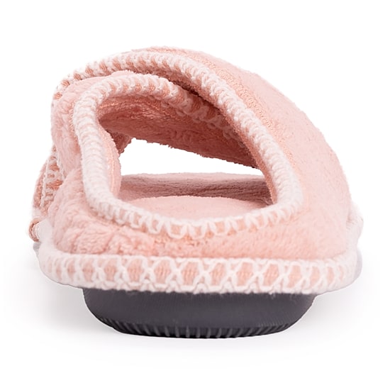 Muk Luks Ada Crossband Womens Memory Foam Slip-On Slippers