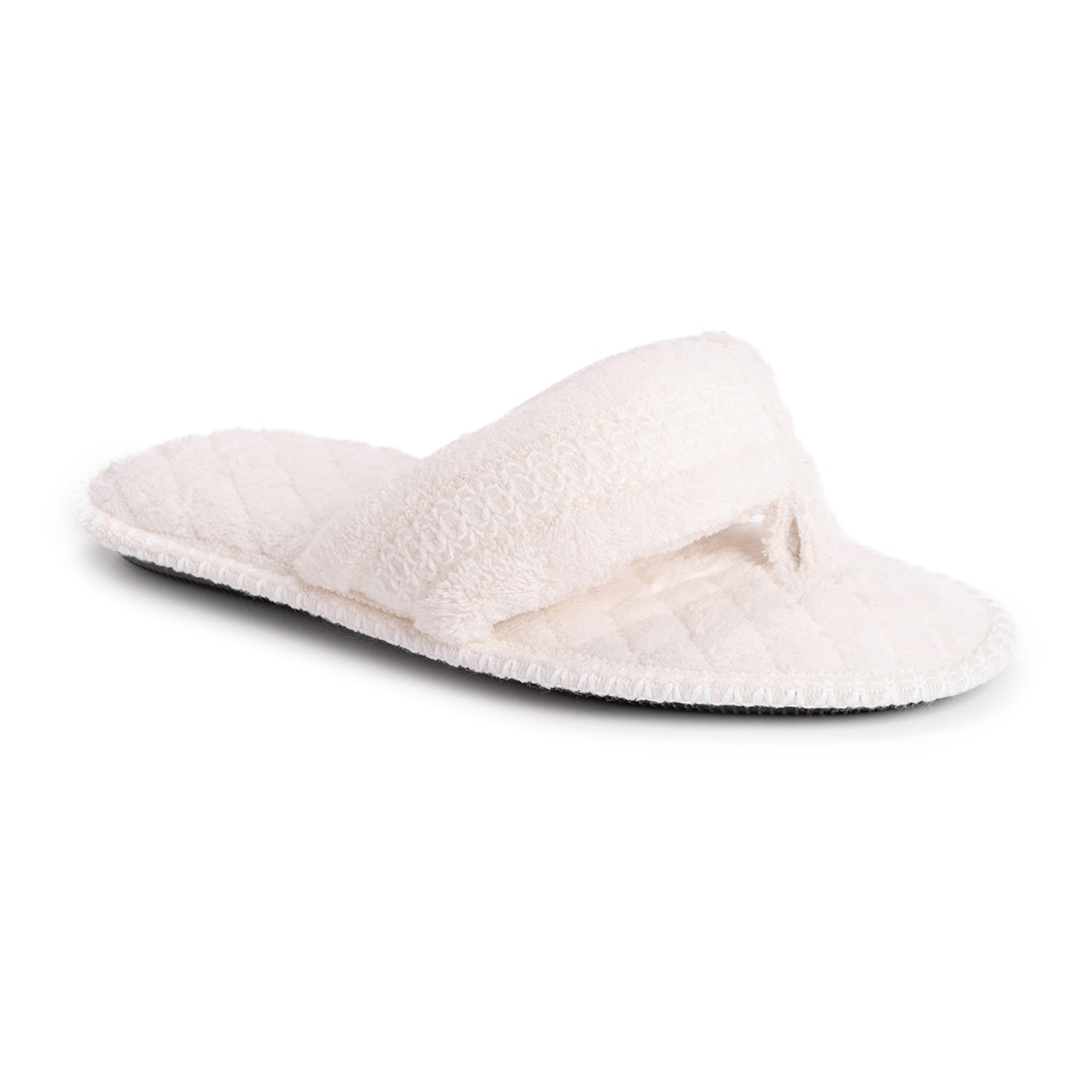 Muk Luks Darlene Thong Womens Memory Foam Slip-On Slippers