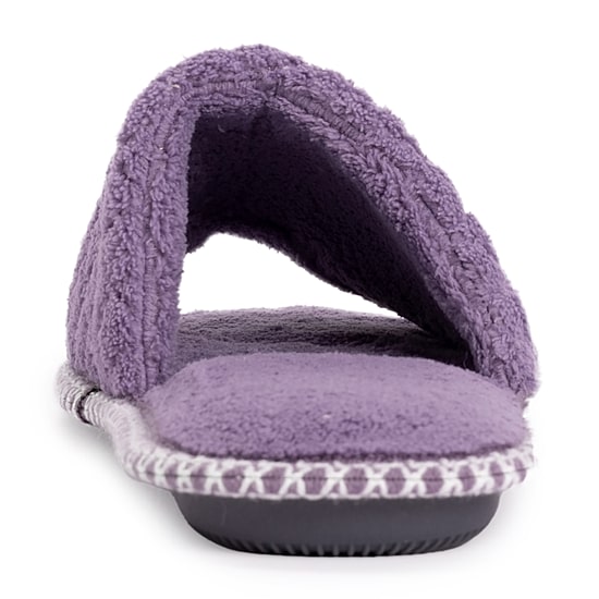 Muk Luks Sally Open Toe Scuff Womens Memory Foam Slip-On Slippers