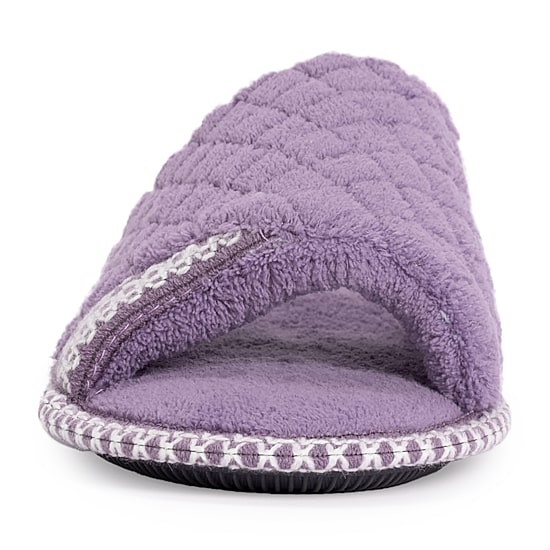 Muk Luks Sally Open Toe Scuff Womens Memory Foam Slip-On Slippers