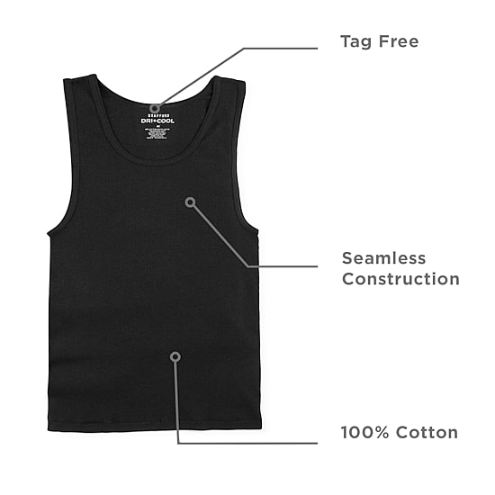 Stafford Ultra Soft Mens Sleeveless 4 Pack Tank