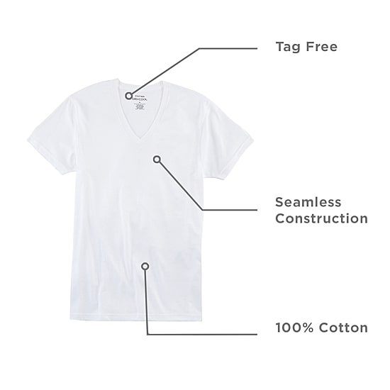 Stafford Ultra Soft Mens 4 Pack Short Sleeve V Neck T-Shirt Tall