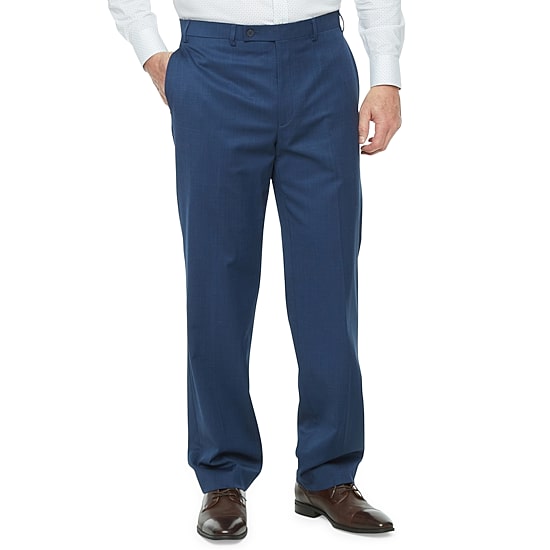 Collection By Michael Strahan Mens Classic Fit Grid Flat Front Suit Pant