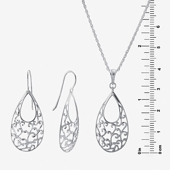 Womens Sterling Silver 2-pc. Jewelry Set
