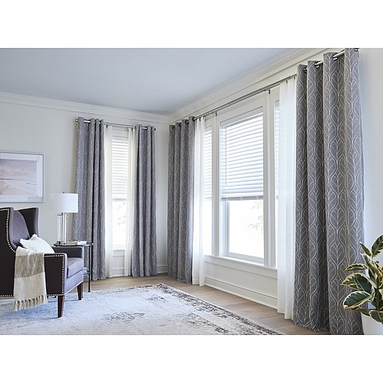 Fieldcrest Heritage Allegria Grommet Top Energy Saving Embroidered 100% Blackout Single Curtain Panel
