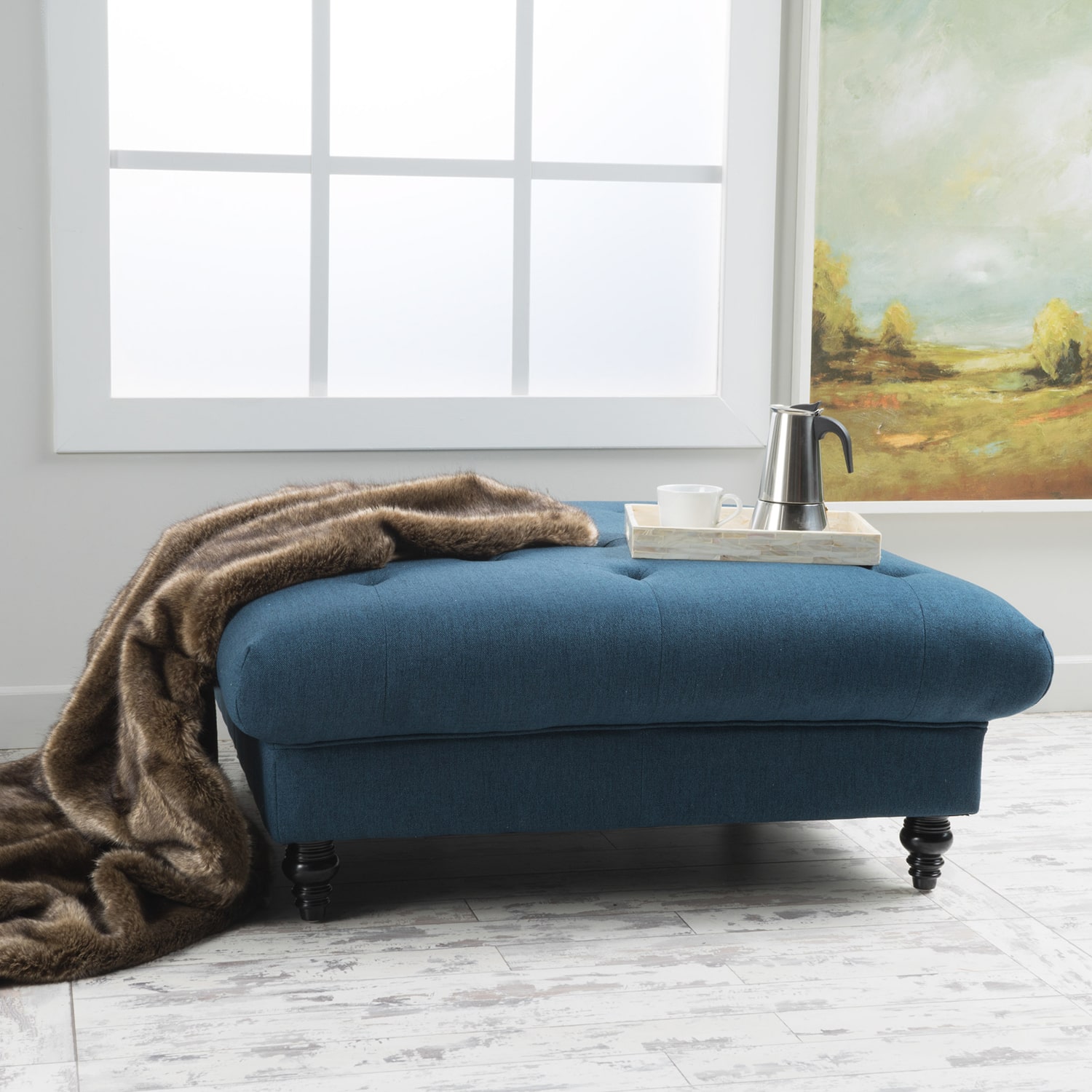 Bordeaux Upholstered Ottoman