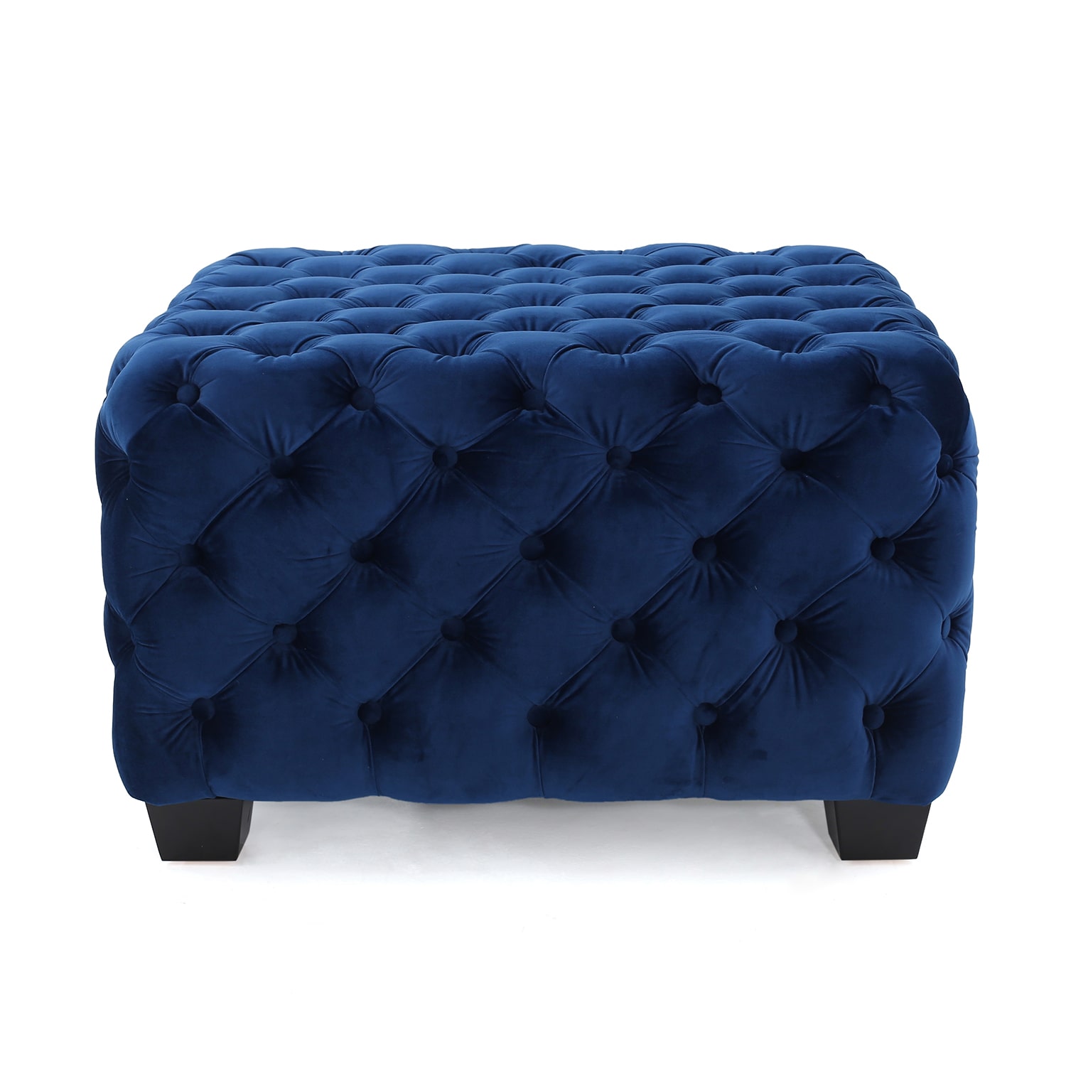 Jaymee Wooden Tufted Ottoman