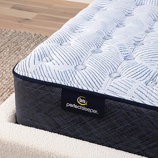 Serta Perfect Sleeper Blue Lagoon Nights 13.5" Medium Tight Top - Mattress + Box Spring