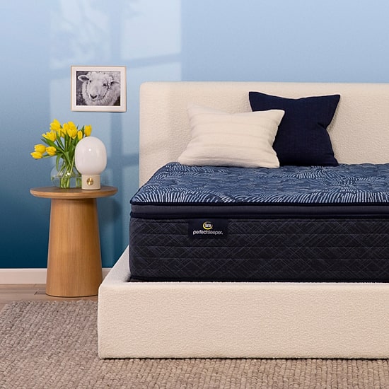 Serta Perfect Sleeper Cobalt Calm Plus 14.5" Firm Pillow Top - Mattress + Box Spring
