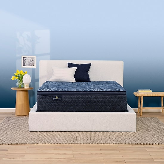 Serta Perfect Sleeper Cobalt Calm Plus 14.5" Firm Pillow Top - Mattress + Box Spring